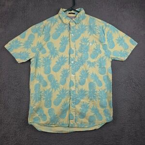 Artistry in Motion Button Up Shirt Men's Small Slim Fit Hawaiian Tropical